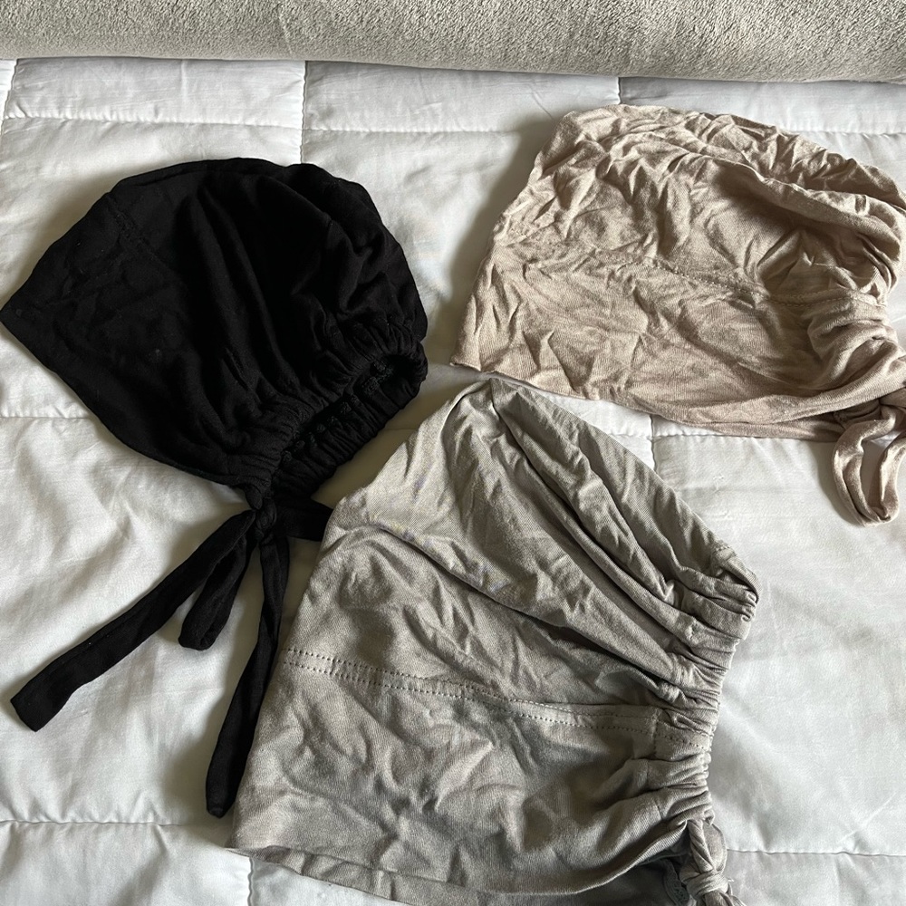 Tie back hijab undercaps bundle